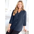 thumbnail image 4 of Catherines Women's Plus Size Light And Airy Y-Neck Blouse, 4 of 6