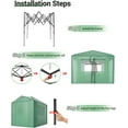 thumbnail image 2 of Riedhoff Portable Walk-in Greenhouse 8' x 6', Pop-up , Zippered Doors & Windows, Green, 2 of 10