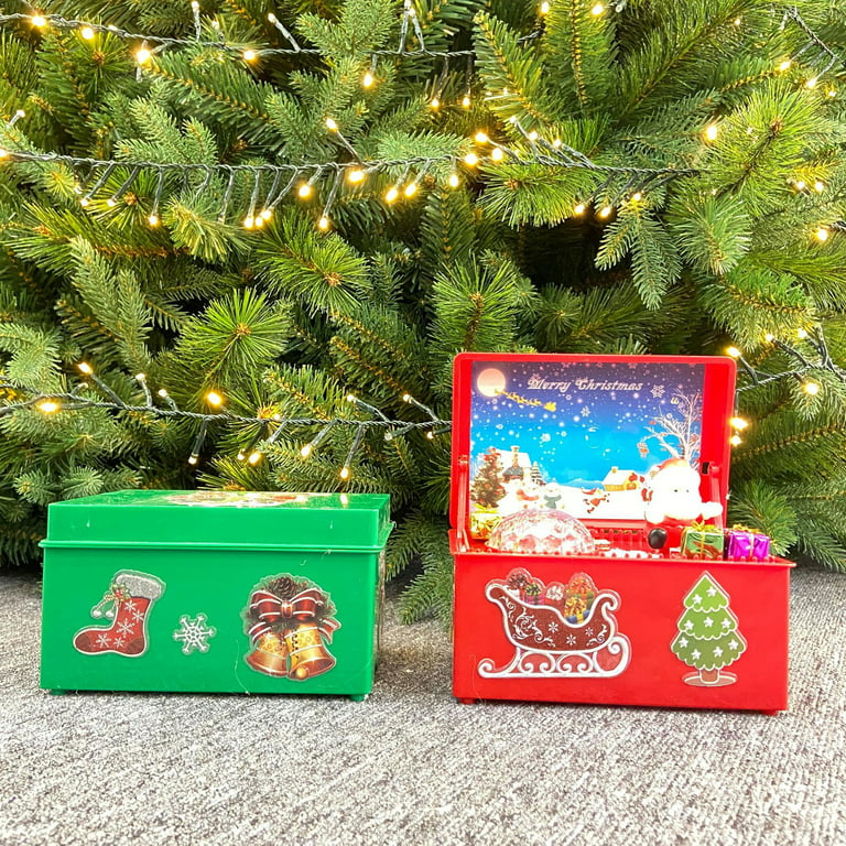 SONGMICS Plastic Christmas Ornament Storage Boxes, Green / 3