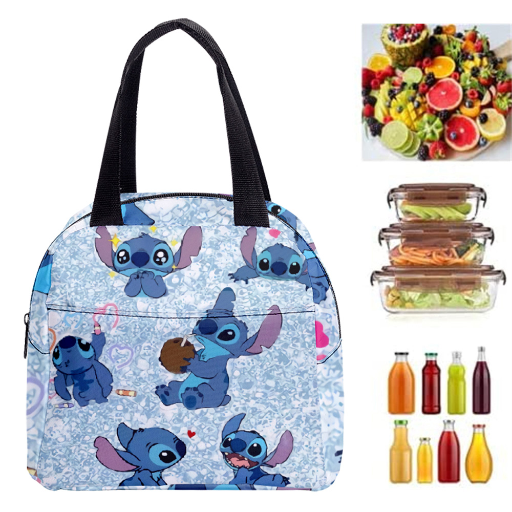 Kids Stitch Lunch Box Lunch Cooler Bag Reusable