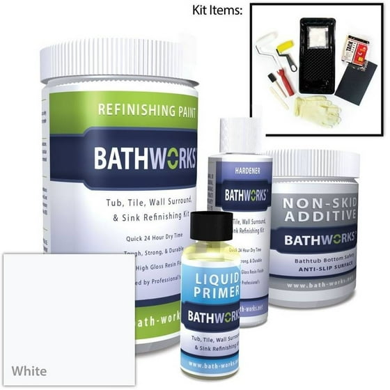 Bathworks Diy Bathtub And Tile Refinishing Kit With Non Slip