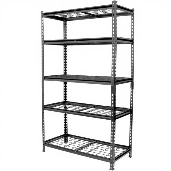5-Tier Steel Shelf Garage Storage 2250lb Load 36x18x72 Inches Boltless