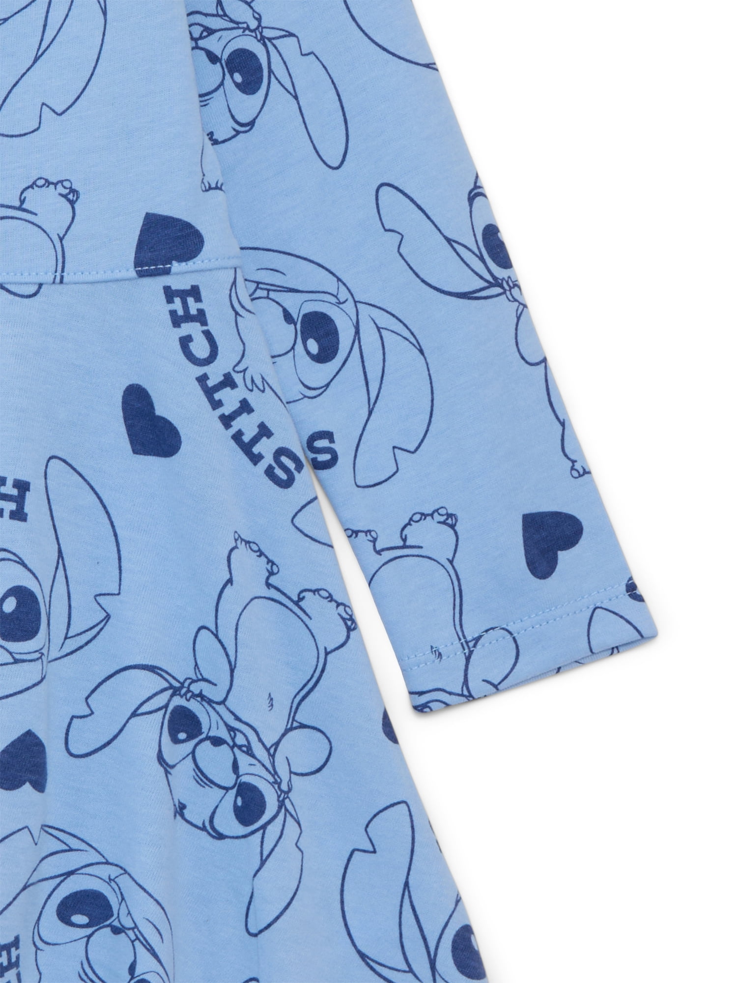 Lilo and Stitch Toddler Girls' Print Dress with Long Sleeves, Sizes 12M-5T