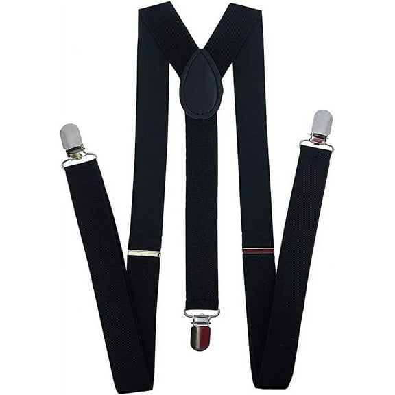 Coool Unisex Adjustable Suspenders, Black, One Size
