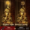 thumbnail image 3 of Decoración para árbol de Navidad Luxspire con forma de estrella 3D dorado, 3 of 9