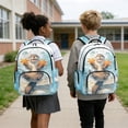 thumbnail image 2 of Uorisanigo Cute Otter Print Kids Backpack Set with Water Bottle Bag and Lunch Box, Breathable Rucksack with Pencil Pouch, Lightweight 17 Inch Bookbag for Middle School and Camping, 2 of 7