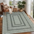 thumbnail image 5 of FairOnly Non Slip 8'x10'Geometric Area Rug for Living Room Bedroom Machine Washable Low Pile Non Slip Rug for Kitchen Dining,Green, 5 of 8
