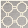 thumbnail image 4 of SAFAVIEH Cambridge Joss Geometric Circles Wool Area Rug, Silver/Ivory, 5' x 8', 4 of 6