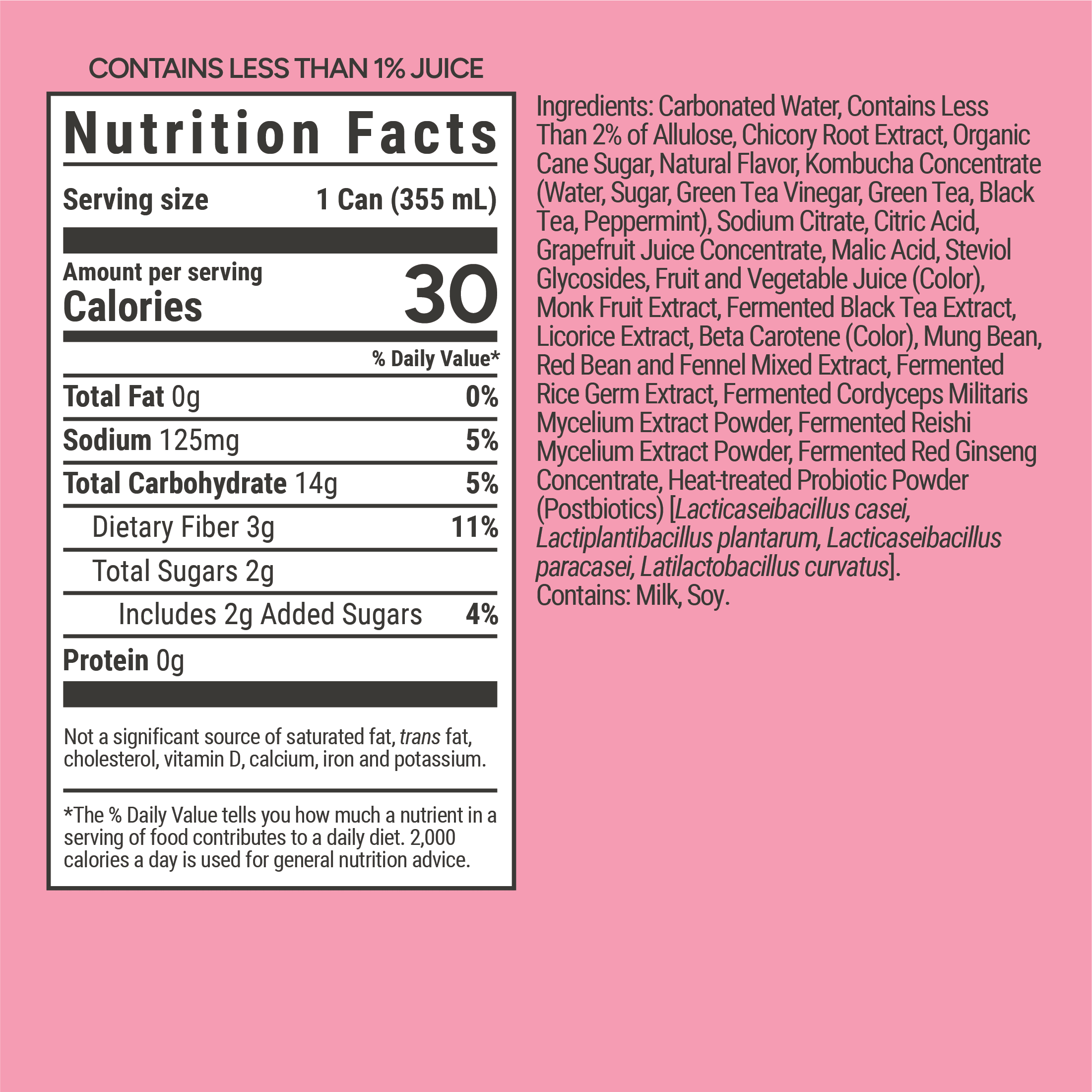 ARIH Dual Biotic Soda, Functional Prebiotic and Postbiotic Soda, Low Sugar, Red Ruby Galore, 12 fl oz