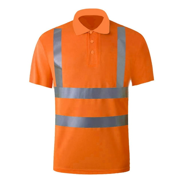 High Visibility Sweatshirt for Men Pullover Hi Vis Hoodie Pullover Sweatshirt Reflective Short Sleeve Sweatshirt Tops Casual T Shirts for Men Oversized T Shirts for Men Mens Large Shirts Long