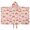 Mushroom and Character Pink Pattern, variant on Mushroom and Chanterelle Cream Pattern Hooded Bath Towel Wrap for Teens Ages 3 To 12, Soft Lightweight Quick Dry Microfiber Bath Beach Pool, 50"x30"
