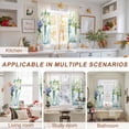 thumbnail image 4 of Sheer Curtain 63 Inch Length 2 Panels Light Filtering Window Curtain Abstract Watercolor Greenery Sheer Voile Curtains Rod Pocket Window Treatment for Kitchen Living Room Eucalyptus Vase, 4 of 9