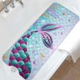 thumbnail image 5 of Mermaid Bathtub Mat Non Slip Shower Mat Extra Long Anti Slip Bath Mats for Tub with Suction Cups and Drain Holes, 5 of 6