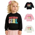 thumbnail image 3 of Yiyuu Girls Birthday Sweatshirt Letter Embroidery Long Sleeve Pullover, Sizes 6-12 Months, 3 of 3
