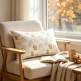 thumbnail image 6 of WDOBM 19.6x11.8 Inch White Fall Puffy Throw Pillow With Insert - Gold Maple Leaf Print Fuzzy Cushion - Autumn Winter Decor For Sofa Couch Bedroom Home, 6 of 6