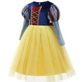 thumbnail image 5 of Girls Princess Snow Dress Long Sleeve Costumes Halloween Fancy Dress, 5 of 8