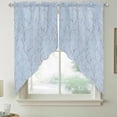 thumbnail image 2 of Blue Branches Swag Valances for Windows, Kitchen Window Curtains Over Sink, Vintage Art Farmhouse Window Treatment Curtains for Living Room/Bedroom Curtains 2 Panel Sets 36"x45", 2 of 8