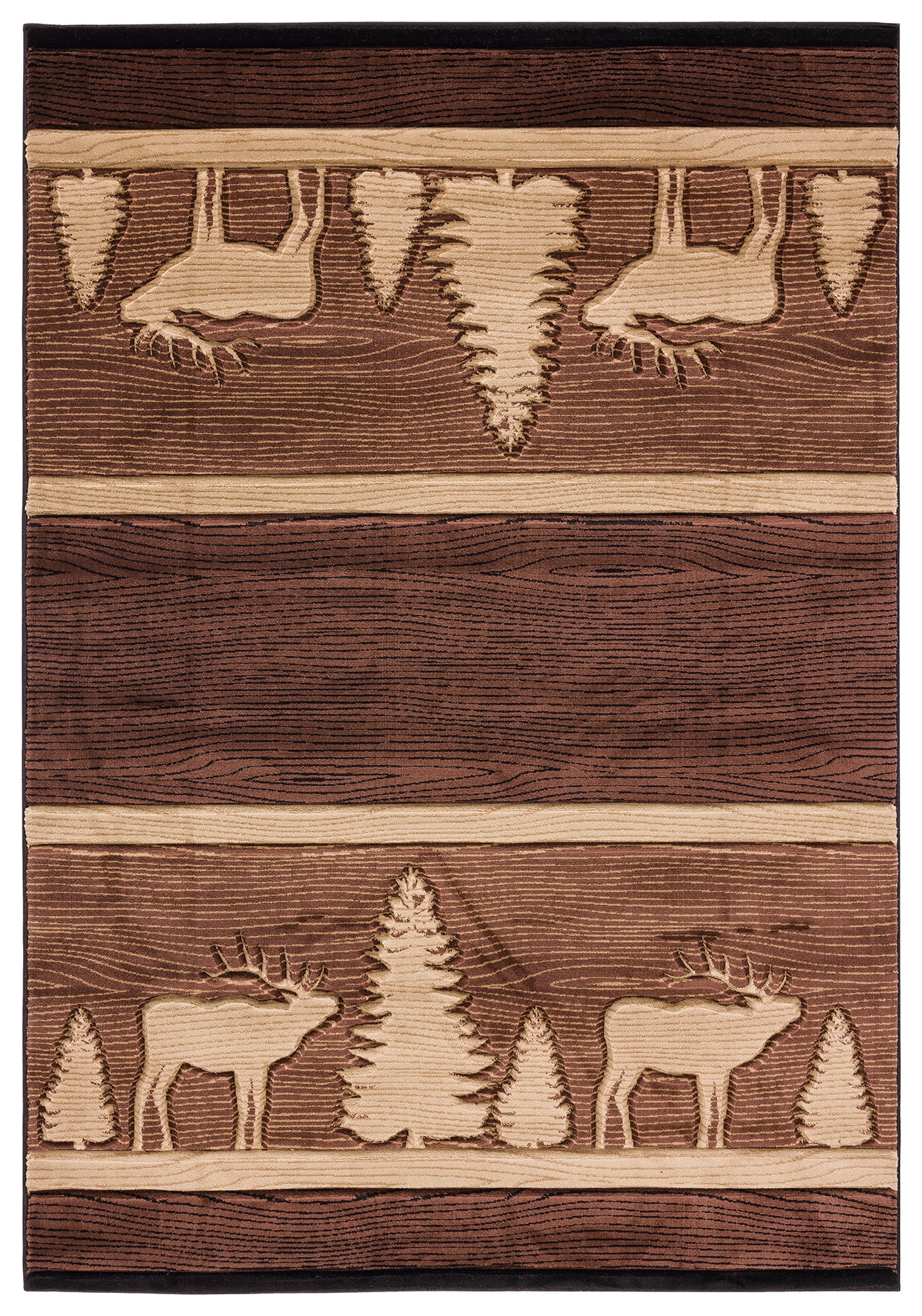 United Weavers of America Lodge Animal Print Loomed Area Rug, 5.25' x 7.5'