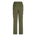 thumbnail image 5 of DHFJKG Yoga Pants Women Cargo Straight Leg Multi Pockets High Waisted Workout Sweatpants Solid Color Gym Athletic Versatile Trousers, 5 of 6