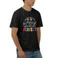 thumbnail image 2 of Doctors Says I Am Autistic Mom Says I Am Perfect Cotton T-Shirt Black Xx-Large, 2 of 5