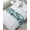 Blue, variant on Bed Runner Scarf for Twin Size Bed, Grey Geometric Beds Scarf Throws for Foot of Bedding, Retro Black White Abstract Striped Lines Decorative Beds Runners for Bedroom Guestroom, 71"x20"