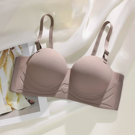 Mrasaso Seasonal Savings! Built in Bra Tank Tops for Women Women Nylon Bra Women s Solid Color Thin Style Ventilated Back Buckle Bra Wireless and Seamless No Steel Rim(1pc Bra) Coffee|34/75AB