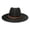 Black, variant on Flat Brim Fedora Hat for Women Men: Vintage Wide Brim Suede Felt Cap for All Seasons