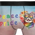 thumbnail image 4 of Peace Love Pride Exotic Shorthair with Rainbow Sunglasses LGBT LGBTQ+ All Over Print Boxer Briefs Underwear for Men Dad Cat Lover Kitten Owner Gifts - 01004, 4 of 6
