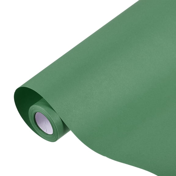 Uxcell Kraft Wrapping Paper Roll, 15" x 433"(36 ft) Decorative Paper for Gift Wrapping Bouquet Flower Bulletin Board Art Painting Craft Packaging Shipping, Dark Green 80GSM