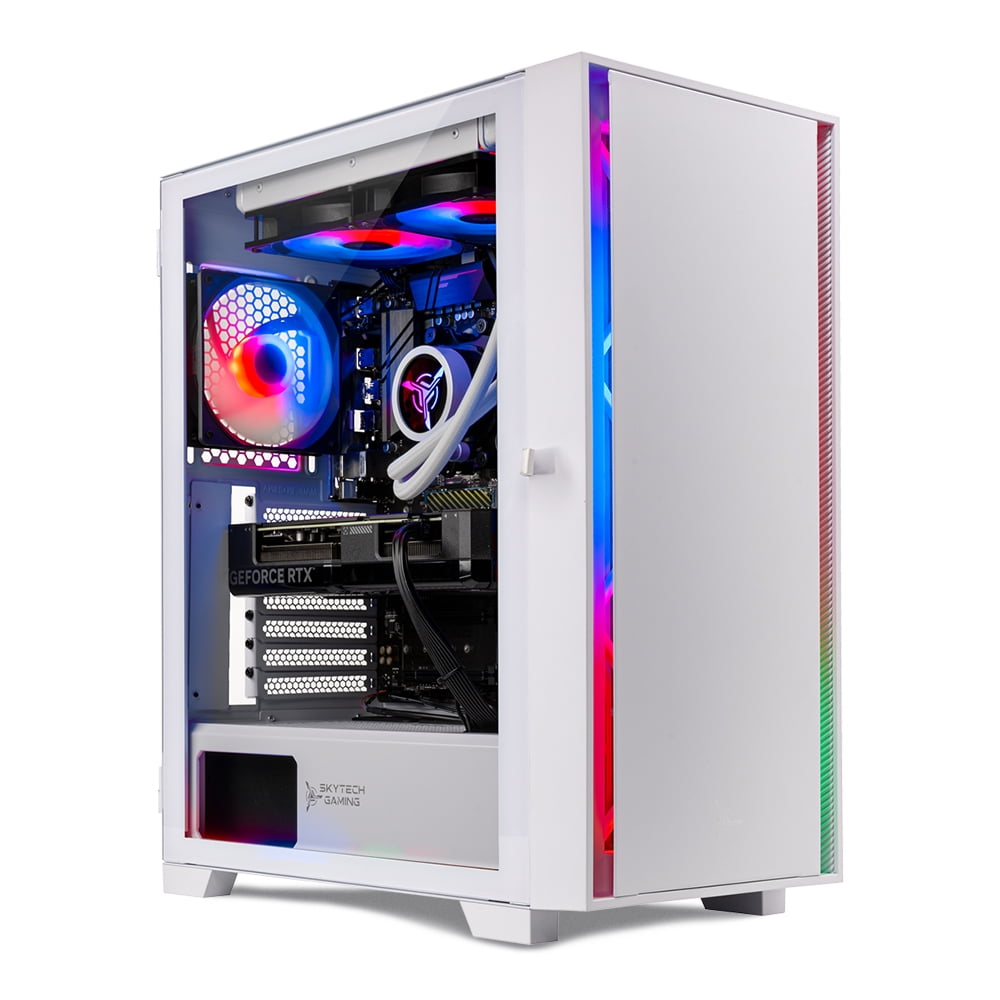 Skytech Shiva Gaming PC Desktop AMD Ryzen 7 5700X NVIDIA Geforce RTX 4060 Ti 1TB SSD 16GB RAM, AIO Liquid Cooling Windows 11