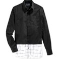 thumbnail image 1 of American Rag Foster - Camisa con botones para hombre, color negro, extragrande American Rag Botones al frente, 1 of 1