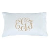 Personalized Gold Monogram Pillowcase - Multiple Colors