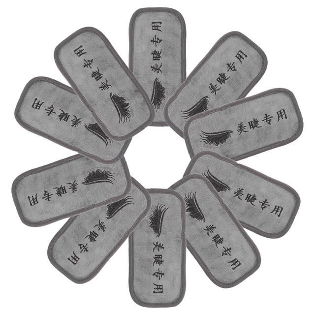Gouttes de Pluie 10 Pcs Coussinets d'Extension de Cils en Coton Gris Réutilisables pour Accessoires de Maquillage des Cils