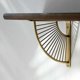 thumbnail image 3 of Juego de 2 soportes para estante triangulares flotantes de metal dorado en forma de abanico, soportes de pared, soporte para estante, estante de esquina resistente, para el hogar, oficina,, 3 of 5