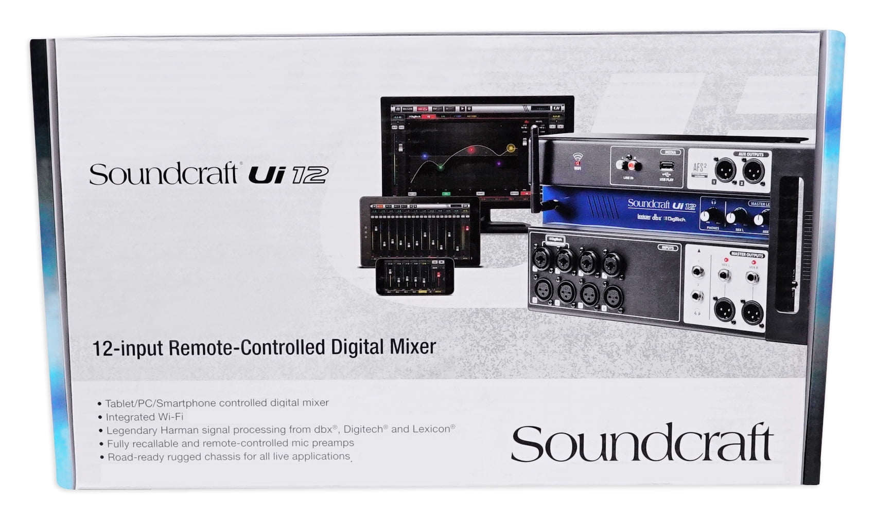 Soundcraft Ui12 12 Input Digital Mixer w/Wifi+App Control+ 