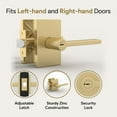thumbnail image 3 of Mega Handles | Glamor Entry Door Lever | Satin Brass, 3 of 4