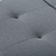 thumbnail image 3 of CorLiving Yves Large Fabric Upholstered Rectangle Double Storage Ottoman, Medium Grey, 3 of 9