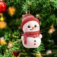 thumbnail image 2 of Vikakiooze Christmas Valentine's Day 2D Flat Acrylic Car Rearview Mirror Decoration Cute Snowman Backpack Pendant, 2 of 7