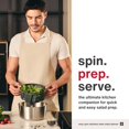 thumbnail image 3 of Easy Spin Salad Spinner - Fruit & Veggie Dryer - Produce Spinner & Cleaner for Salad Prep - Dishwasher-Safe Kitchen Essential - Non-Slip Bowl with Pull Handle - New Stainless Easy Spin Small, 3 of 8
