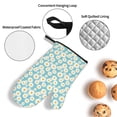 thumbnail image 3 of Pofeuu Daisy Floral A Print Oven Mitts and Pot Holders 4 pcs Set,High Heat Resistant 500 Degree Extra Thicken Long Kitchen Cotton Oven Glove for Cooking, 3 of 6