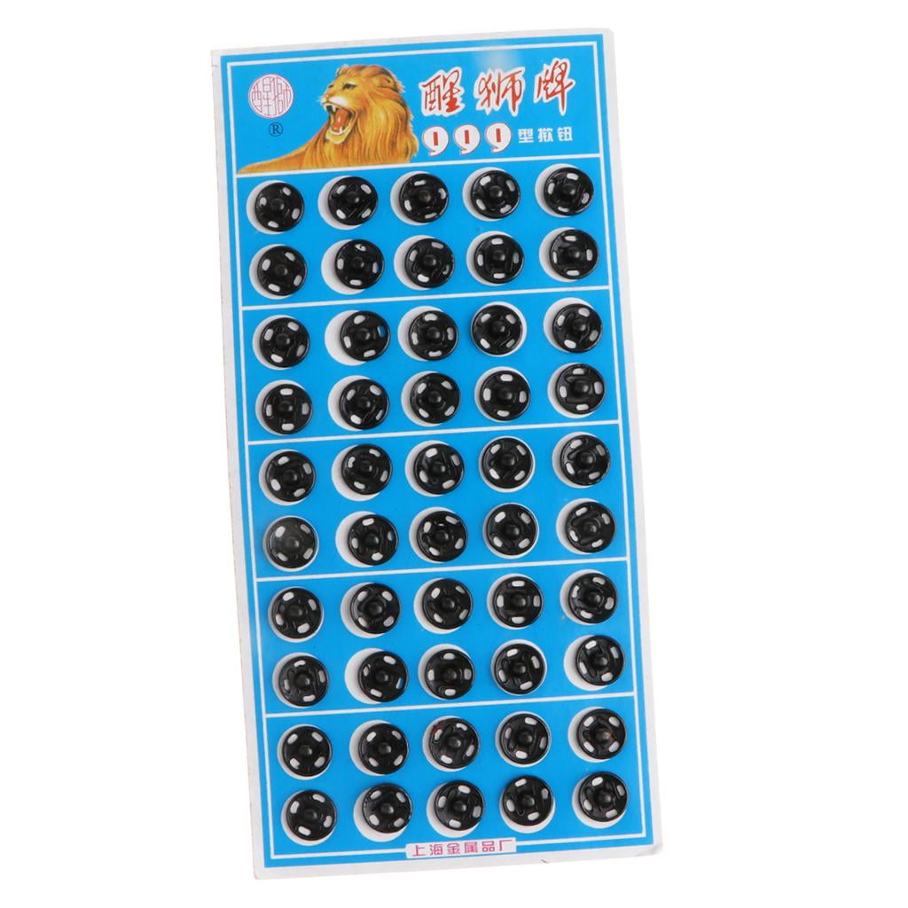 50 Sets Metal Snaps Fasteners Press Studs Buttons Sewon Snaps for Sewing Craft Supplies 10mm