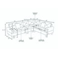 thumbnail image 6 of MAYEERTY L-Shaped Sectional Sofa Flannel Sofa Set for Living Room, Green, 6 of 7