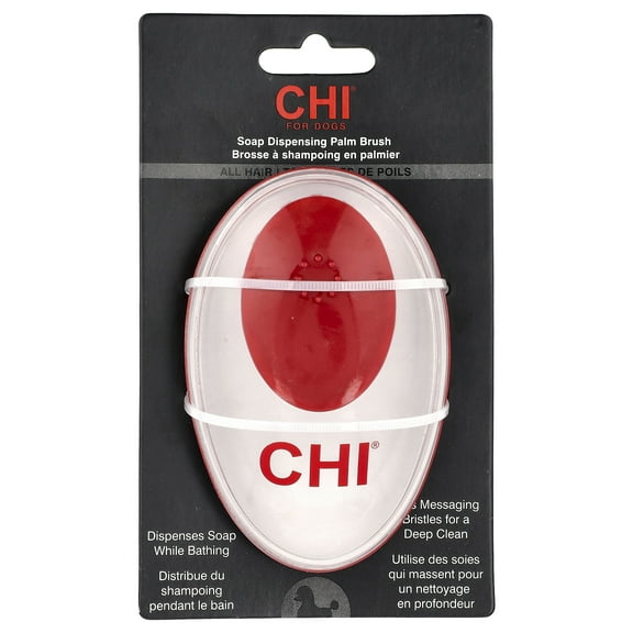 CHI for Dogs Soap Dispensing Palm Brush, For Dogs, 1 Count