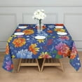 thumbnail image 3 of Pioneer Flower Floral Print Pattern Square Tablecloth,Waterproof Square Table Cover,Wipeable Spillproof Washable Table Cover for Home Kitchen Party Decor 42"X42"(107x107cm), 3 of 6