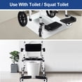 thumbnail image 6 of Kagrote Portable Commode Chair with Removable Toilet Riser, 140kg/308.6lb Load, 360° Rotating Wheels Shower Wheelchair for Indoor/Outdoor Mobility, 6 of 11