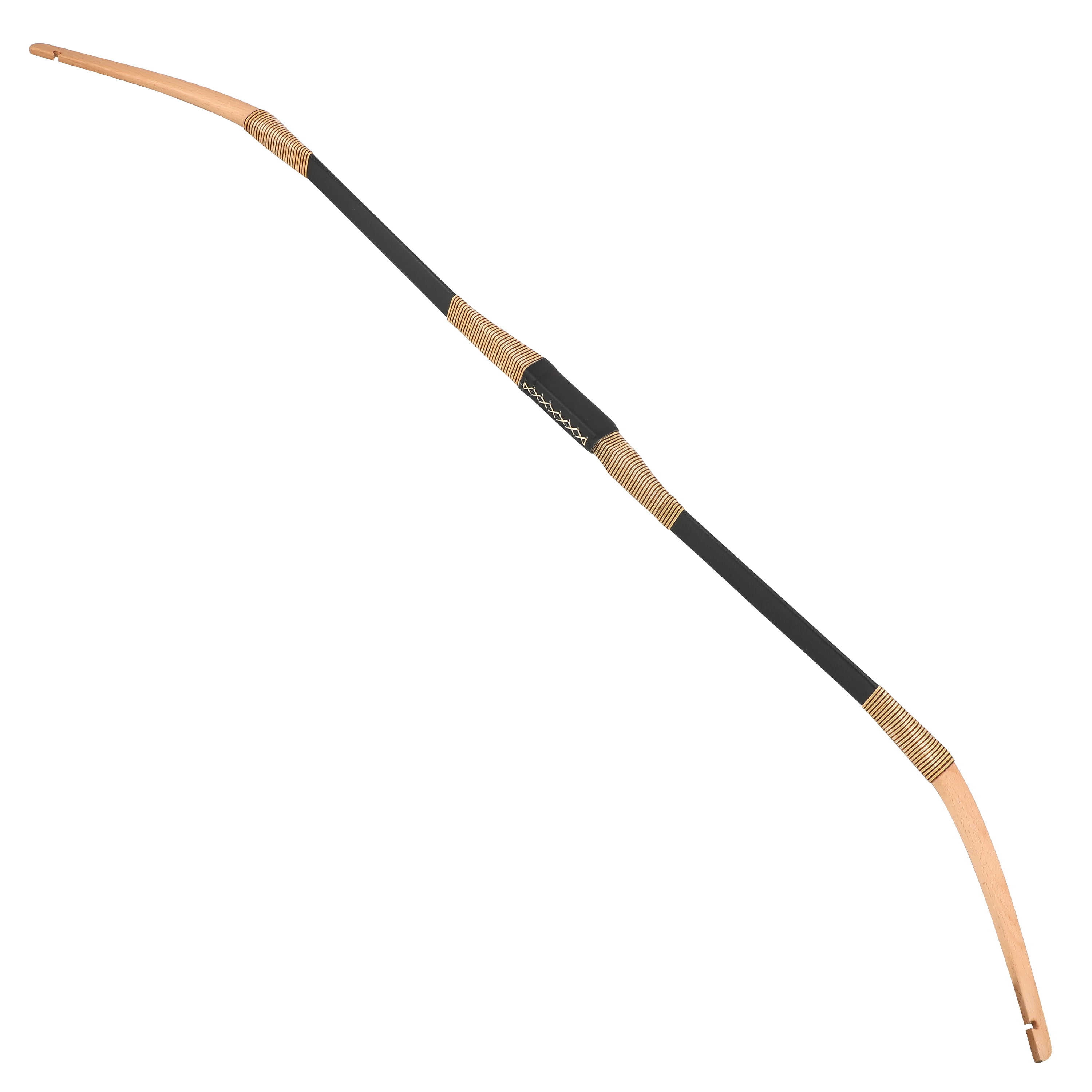AME Archery 20-35 lbs Traditional Recurve Bow Takedown Wood Horsebow Kit Hunting LH RH（only bow 35lbs）