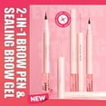 thumbnail image 3 of Micro Brow Pencil, Eyebrow Pen, Precise Eye Brow Makeup Pen, 2-in-1 Shaped Eyebrow Pencil Long-lasting Natural Waterproofs And Non-dizzy Dyeing Double-headed Liquid Eyebrow Pencil, 3 of 3