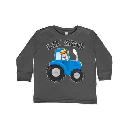 

Inktastic Farmer Tractor Little Bro Gift Toddler Boy Girl Long Sleeve T-Shirt