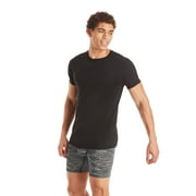 Hanes T-Shirt Undershirt, 3-Pack, Comfort Fit Ultra Soft, Mens Cotton Undershirt, Black/Grey