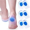 thumbnail image 1 of 3 pares de copas de gel para el talón, fascitis plantar, almohadillas de gel de silicona para el talón para el dolor de talón, espolón óseo y dolor de Aquiles, cojines de gel para el talón y C Adepaton CZYD-HQ109, 1 of 6